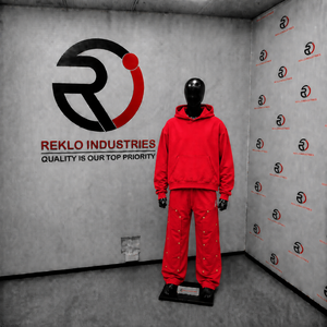Chándal Rojo con Capucha para Hombre, Manga Larga, Color Sólido, Estilo Casual Holgado, Algodón, Ropa de Otoño con Bolsillos Laterales, Cintura Elástica, Ajuste Cómodo - Product Image 3