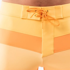 Shorts de bain pour hommes, orange clair, à séchage rapide, avec cordon de serrage, pour la plage, les sports nautiques - Product Image 5