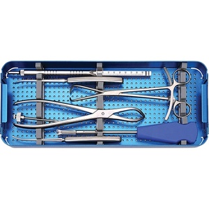 Ensemble d'instruments chirurgicaux dentaires en acier inoxydable, outils orthopédiques, étui bleu, certifié CE Classe I, utilisation manuelle - Product Image 3
