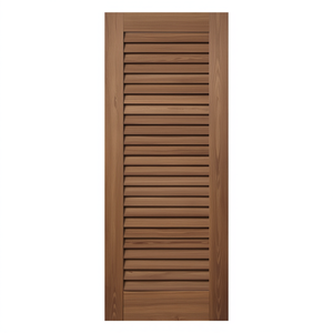 Stylish Solid Wood Louvered Interior Doors with Rustic Wood Texture and Side Opening Design for Home Improvement - Product Image 1