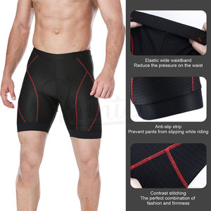 Shorts de cyclisme rembourrés pour hommes avec logo personnalisé, respirants, en maille, avec coussinets en gel antichoc pour vélo de route et VTT - Product Image 5