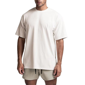 Men's Casual Eco-Friendly Slim Fit Short Sleeve T-Shirt with Front Logo Digital Printing Lightweight Cotton/Bamboo Fiber Fabric - Product Image 2