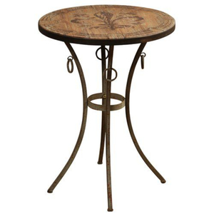 Black Metal Frame Coffee <b>Table</b> With <b>Wood</b> <b>Top</b> Durable and Stylish Enough to Use in the Kitchen Living Room Basement <b>Table</b> - Product Image 2