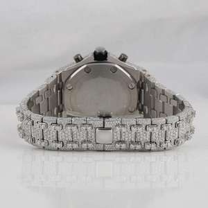 Luxury <b>Iced</b> <b>out</b> Men's <b>Watch</b> with Moissanite Round Cut Diamond Steel Case Hip Hop Collection Japan Movement Diamond <b>Watch</b> - Product Image 2