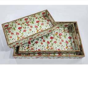 Bandeja de Servir de Madera de Estilo Premium, Ecológica, Portátil, Acabado Pulido Sólido, Esmalte de Alta Calidad, Decorativa, para Catering y Hogar - Product Image 5