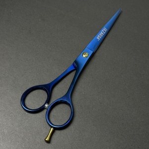 Round Handle Non <b>Slip</b> Grip Stainless Steel Barber Scissors Adjustable Screw Ultra Sharp Cutting Scissors for Hair Salon Supplies - Product Image 3
