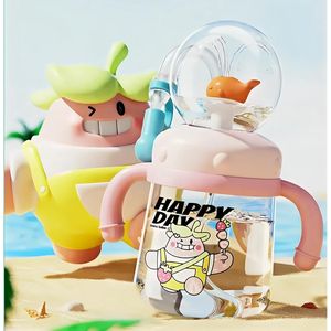 Tazze per Bambini e Neonati da 300ml con Beccuccio Morbido in Silicone a Forma di Balena, con Cinghie Regolabili e Funzione Spruzzo, Tazze Ponderate Antigoccia - Product Image 3