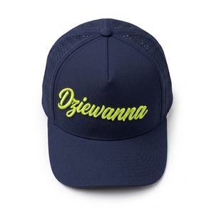 Casquette de golf personnalisée haute performance 5 panneaux perforée au laser visière incurvée broderie 3D fabricant OEM marque privée voyage extérieur - Product Image 3