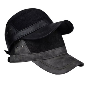 Gorra de Béisbol Negra de Invierno, Visera Plana de Cuero PU, Unisex, Casual, para Exteriores - Product Image 5
