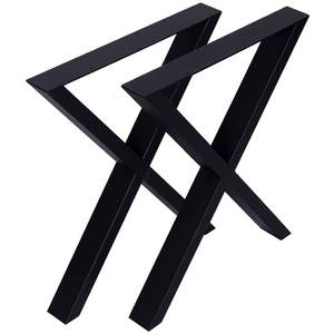 Pieds de table en acier robustes de 28x24 pouces, pieds de table larges en métal pour table à manger et table basse, ensemble de 2 pieds de table en X - Product Image 6