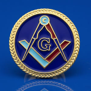 Emblema masónico de metal esmaltado personalizado para coche, decoración promocional al por mayor - Product Image 5