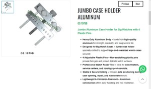 Jumbo Aluminum <b>Case</b> Holder for Big Watches Adjustable Pins Watch Repair Tool Jewelry Making Goldsmith Tool | Item No GS-1975B - Product Image 3