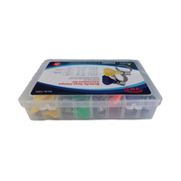 Kit de colliers de serrage standard en acier inoxydable galvanisé YDS 430 de Taïwan, vis de 7 mm, largeur de bande de 9 mm/12 mm, multi-usages, 38 pièces
