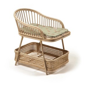 Table à langer en bois pour poupées, jouets pour enfants, table à langer en rotin, accessoire pour poupées - Product Image 5