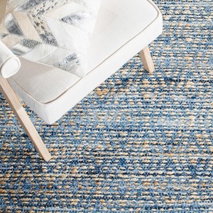 Tapis d'appoint bohème à tissage plat, motif géométrique rectangulaire, laine et polyester, réversible, avec envers en jute, pour salon - Product Image 6