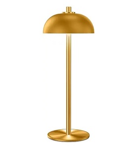 Modern Luxury Gold <b>LED</b> Cordless <b>Table</b> Lamp Rechargeable Mushroom Metal Desk Light Portable Touch Dimmable <b>Bedside</b> Decor Lamp - Product Image 1