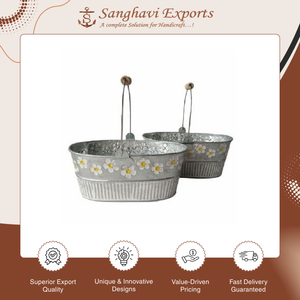 Best Quality Luxury Design <b>Galvanized</b> Tin <b>Tubs</b> Vintage Metal <b>Galvanized</b> Flower Pots and Wine Bottle <b>Tub</b> for Garden Decoration - Product Image 5