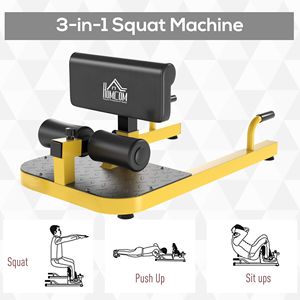 Máquina Multifuncional 3 en 1 Amarilla Acolchada para Sentadillas Profundas, Abdominales y Flexiones - Product Image 3