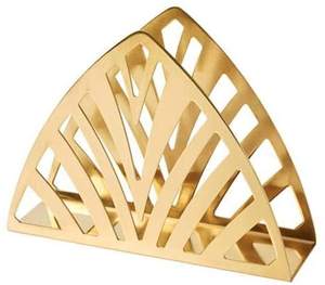 Boîte à serviettes décorative en métal doré de luxe avec un design géométrique découpé pour la table à manger, la maison, la cuisine, l'hôtel, le restaurant - Product Image 3