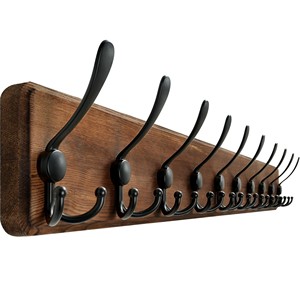 Juego de 6 Ganchos de Pared de Pino Natural, Ecológicos, de Moradabad, Venta al Por Mayor - Product Image 2