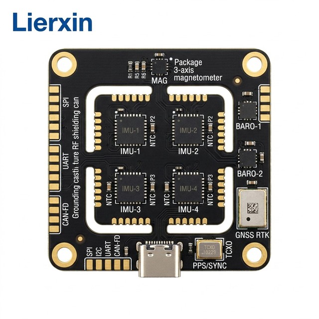 ENIG High Precision Aerial Vehicle IMU Inertial Navigation PCB Multilayer Tactical Grade Gyro Accelerometer Board