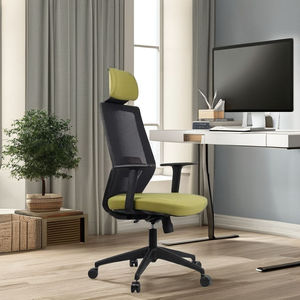 Ergonomic Fabric Office <b>Chair</b> Adjustable Armrest Built-In Headrest Swivel Power Height Adjustment Home Office Contemporary - Product Image 2