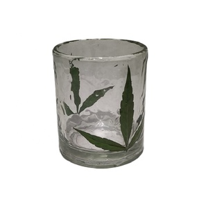 เทียนแก้วอเนกประสงค์พร้อมพิมพ์ลายใบไม้สีเขียวธรรมชาติของตกแต่งบ้าน - Product Image 5