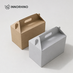 Cajas de Papel Impresas Personalizadas con Asa y Ventana para Café, Panadería, Donuts, Empaque para Llevar, OEM/ODM - Product Image 2