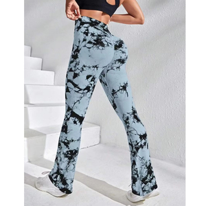 Leggings push-up taille mi-haute pour femme, effet lavé, sans couture, respirants, pour le yoga, la gym, le fitness, le sport, l'entraînement et la course - Product Image 4