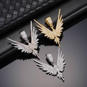 Collar de Hip Hop para Hombre, Chapado en Oro, con Colgante de Paloma con Diamantes y Circonitas Cúbicas - Product Image 3