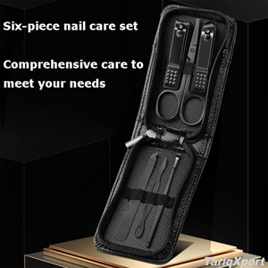 Premium Six Piece Nail Care Set Stainless Steel Manicure Kit Portable <b>Case</b> Classic Style for Adult & Teen Custom Logo Single - Product Image 5