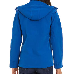 Veste en polaire bleue pour homme Econex Sports, à capuche, fermeture éclair intégrale, col montant, imperméable, coupe-vent, vêtements décontractés pour l'extérieur, coupe régulière - Product Image 2