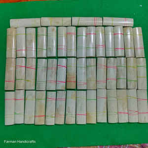 Placa de Hueso de Búfalo Blanco Natural, Media Redonda, para Mango de Cuchillo, Material para Artesanía Hecha a Mano, a Precio Económico - Product Image 2