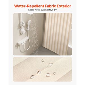 Puerta Plegable de Tela Opaca de 47 x 78 Pulgadas con Ganchos para Colgar, Divisor de Habitaciones Interior - Product Image 3