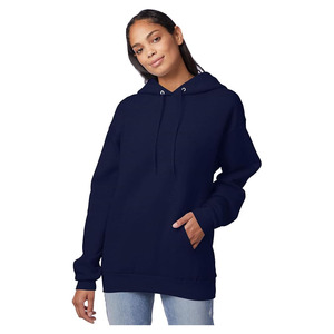OEM Custom Blank <b>Navy</b> Blue Hooded Sweatshirt <b>Men</b> Cotton <b>Fleece</b> Pullover Hoodie - Product Image 5