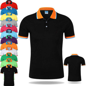 Polo en coton à manches courtes pour homme, 100 % polyester, orange, couleur unie, décontracté, tricoté, respirant, personnalisable en gros - Product Image 4