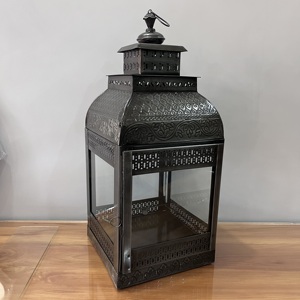 Artisan Design Moroccan <b>Brass</b> Iron Glass <b>Lantern</b> Decorative Candle Holder Vintage Style Home Wedding Ramadan Hotel - Product Image 4