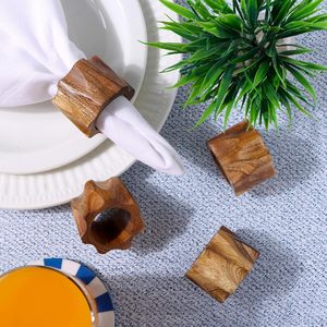 Premium Vintage <b>Wooden</b> <b>Napkin</b> <b>Rings</b> Set 6 Eco-Friendly Durable Wedding <b>Napkin</b> Holder Dining Table Elegant Kitchenware Home Decor - Product Image 5