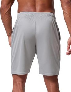 Shorts Bermuda Gris Homme à Cordon de Serrage Séchage Rapide Spandex/Coton Sportswear Décontracté Couleur Unie Toile Tricotée Respirante Service OEM - Product Image 2