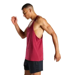 Débardeur de sport pour homme, coupe ajustée, 100 % polyester, séchage rapide, respirant, haute qualité, plusieurs couleurs - Product Image 1