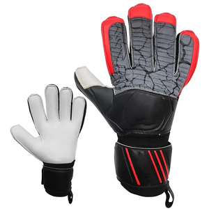 Gants de gardien de but en cuir de qualité professionnelle, protection complète des doigts et du pouce, paume plate pour hommes, gants de football personnalisés, neufs - Product Image 6