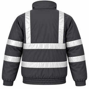 Chaqueta de Seguridad de Doble Capa Personalizada, Chaqueta de Alta Visibilidad, Chaqueta de Trabajo Reflectante, Chaqueta de Seguridad Personalizada para Hombre con Forro Polar - Product Image 2