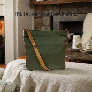 Sac fourre-tout en cuir et toile, décontracté, imperméable, brodé, sac à bandoulière, sac de voyage, sac de travail, sac de shopping, grande capacité, LCTB-0064 - Product Image 3