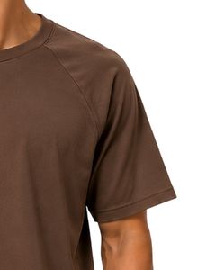 เสื้อยืดแขนสั้นคอกลมสีน้ำตาลสำหรับผู้ชาย ทรงแร็กแลน เรียบง่าย สไตล์สตรีทแวร์ รับสกรีนโลโก้ ทรงโอเวอร์ไซส์ แฟชั่น นุ่มสบาย พรีเมียม เสื้อยืดฤดูร้อน - Product Image 4