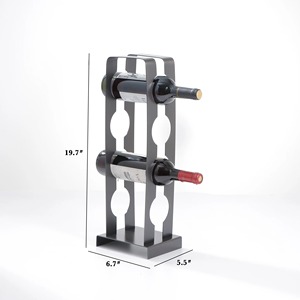 Porte-bouteille à vin moderne en métal, support élégant pour une seule bouteille, pour bar - Product Image 3