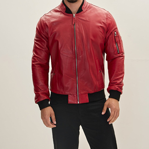 Chaqueta de Cuero Personalizada para Hombre, Estilo Motero, Piel de Oveja Genuina, Corte Ajustado, Clásica Vintage, Abrigo de Cuero, Ropa Casual de Invierno - Product Image 4