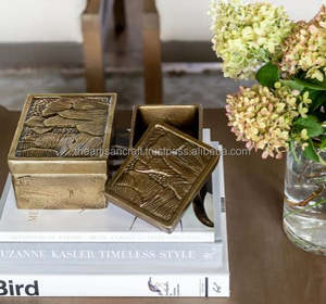 vintage brass <b>box</b> antique storage container ornate <b>keepsake</b> holder jewelry case by ARTISAN CRAFT - Product Image 6