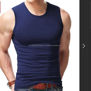 Débardeurs décontractés pour hommes 100% polyester Col rond Gilet de sport Respirant Séchage rapide Gilet pour hommes - Product Image 2