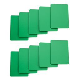 Set di 10 Carte Verdi in Plastica Formato Poker per Tappetini e Sottopiatti - Product Image 1