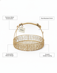 New Indian Multifunction <b>Gift</b> <b>Hamper</b> Wedding Basket Indian Metal Wire Basket Fro Return and Wedding <b>Gift</b> - Product Image 2